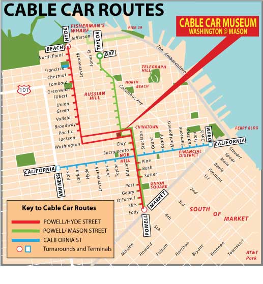 San Francisco Cable Car Routes
